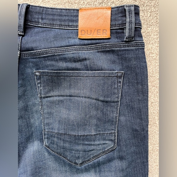 Mens DUER Slim Fit Denim Jeans 33x34 Dark Wash - Picture 8 of 11